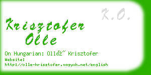 krisztofer olle business card